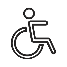 Wheelchair accessibility icon symbolizing support for anxiety disorders