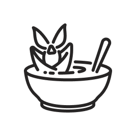 Herbal bowl icon symbolizing holistic ADHD support