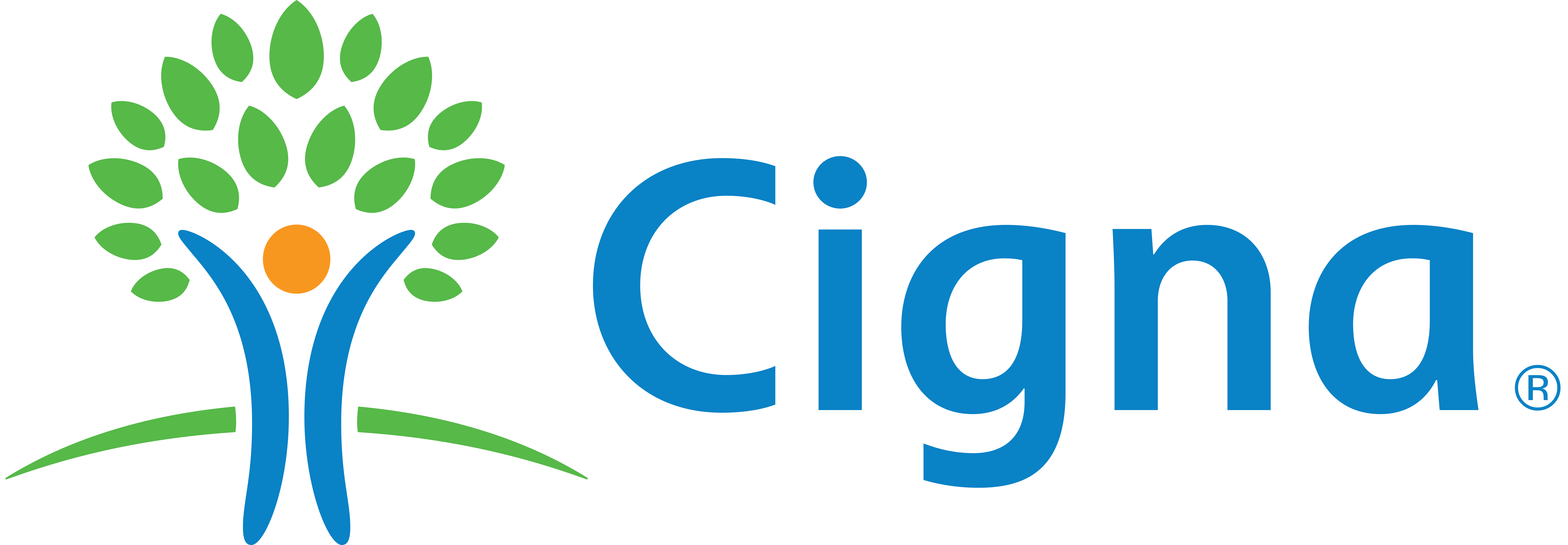 Cigna insurance logo showing accepted mental health and psychiatric service coverage
