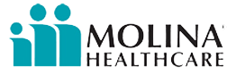 Molina Healthcare logo indicating accepted insurance for psychiatric and mental health telehealth services